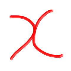 Red Cross Cancel Vector Icon Button PNG Transparent Background Close Error Symbol Modern UI Design