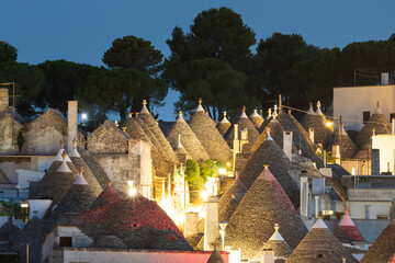 Warm Streetlights in Alberobello’s UNESCO Heritage Site