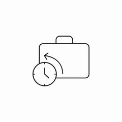 business trip time icon sign vector