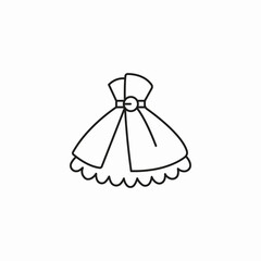 skirt dress clothing icon sign vector