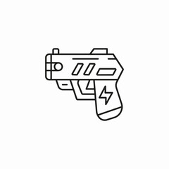 taser gun icon icon sign vector