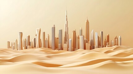 Desert city skyline