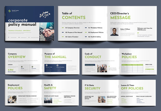 Corporate Policy Manual Template for Business Compliance