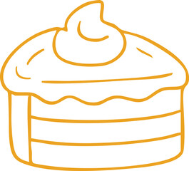 vector illustration of a cake