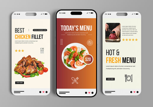 Modern Restaurant Food Editable Social Media Story Template Layout