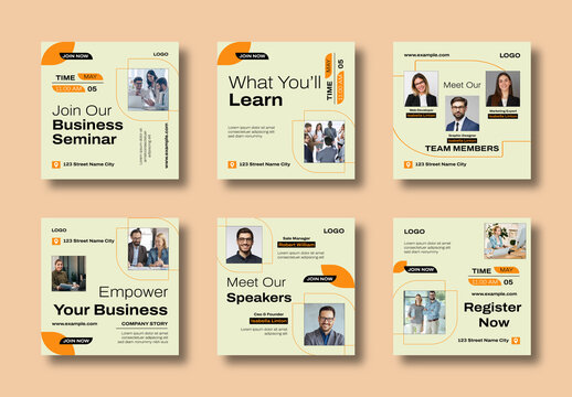 Professional Business Seminar Social Media Template