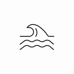 big ocean wave icon sign vector