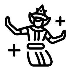 This Traditional Dance icon is suitable for Thailand Culture.