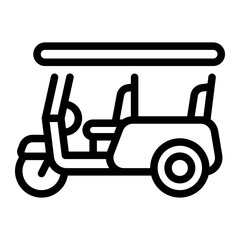 This Tuk tuk icon is suitable for Thailand Culture.