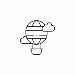 hot air balloon icon sign vector