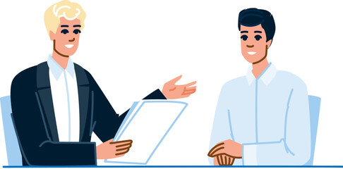 Businessmen having a conversation during a meeting at the office