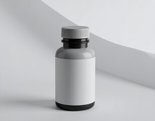 Realistic vitamin bottle isolated on white. Ideal for healthcare ads, pharmacy products, wellness branding, and supplement catalog.