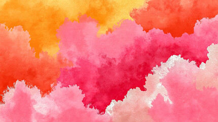 Vibrant Abstract Watercolor Painting in Warm Tones