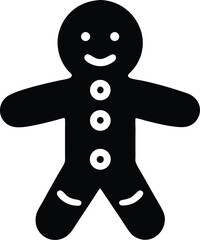 Gingerbread man vector icon