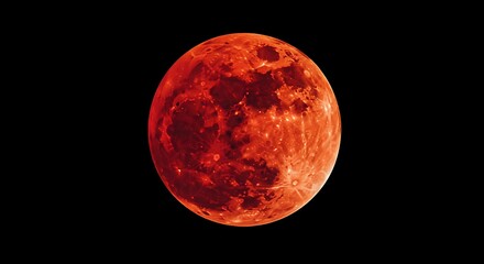 Obraz premium Crimson Lunar Embrace