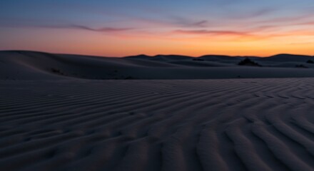 Naklejka premium Desert Twilight: Sands of Silence