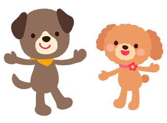 かわいいイヌのキャラクター　ポップ