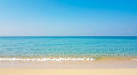 Fototapeta premium Azure Horizon: Coastal Serenity