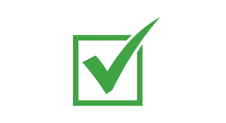Green checkmark symbol in a box, perfect for approval, success, or positive concepts