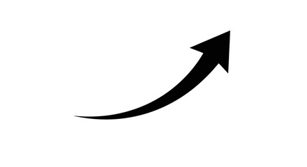 Dynamic upward arrow curve symbolizing progress, growth, and success in business and finance