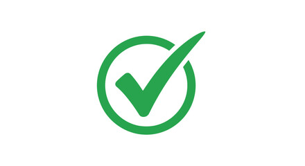 Green check mark symbol in circle perfect for decisions, choices, and approvals