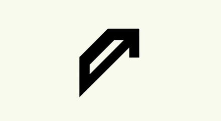 Modern arrow icon representing growth, progress, and upward movement in business or design