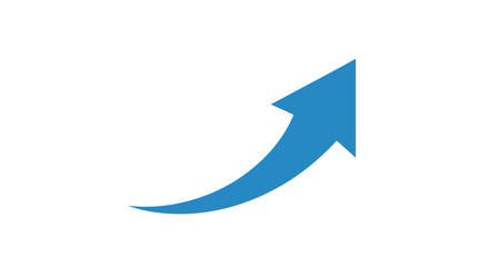 Dynamic upward blue arrow signifying progress and growth in business and finance