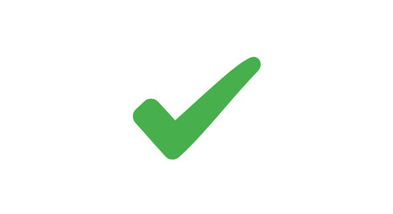 Green check mark symbol on a white background, representing approval and validation.