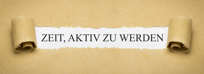 Zeit, aktiv zu werden.