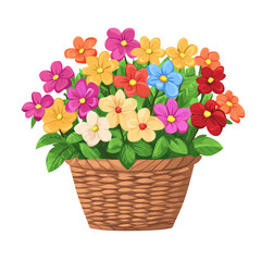 Bright and Colorful Flower Pot Arrangement