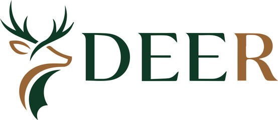 Minimalist Deer Head Logo