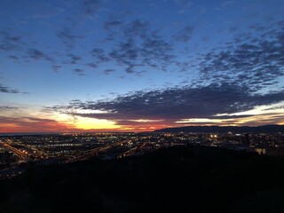 [Spain] Night view of Barcelona from Montju&iuml;c Hill