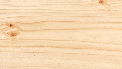 Fototapeta premium A close-up view of light beige wood grain with visible wood knots and straight lines.