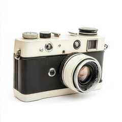 Vintage cream and black camera