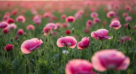 Pink Poppy Sunset Dreamscape