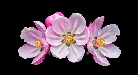 Pink Blossom Trio: A Delicate Still Life