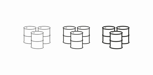 oil fuel drums icon sign vector