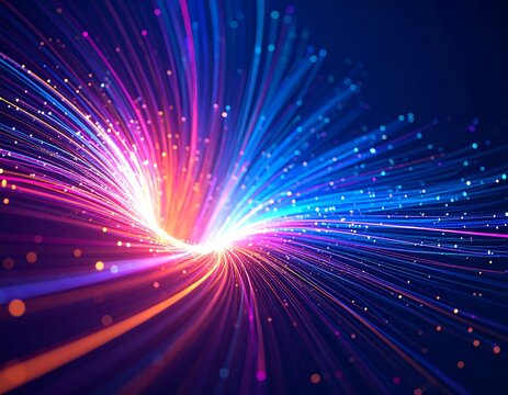 Abstract vibrant lines and dots