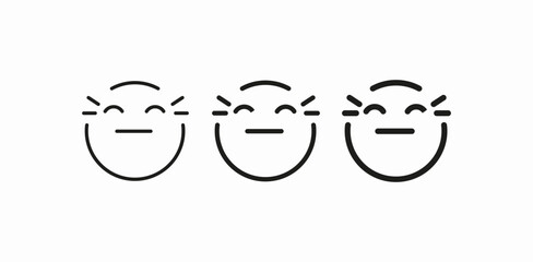 squinting eyes emoji icon sign vector