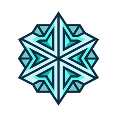 Obraz premium Schnee, Symbol, Icon Symbol Winter Snowflake on Winter Snow royalty free vector Pattern Schneeflocken, hellblau, Vektor, freigestellt.