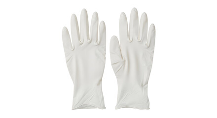 Pair of Sterile Medical Gloves Isolated on White Background for Healthcare Professionals