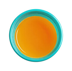 Refreshing orange juice kitchen counter beverage bright top view healthy lifestyle isolated on transparent background, png