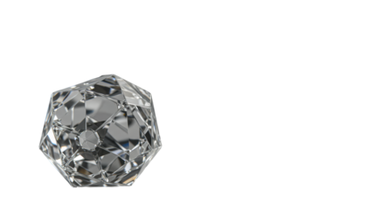 A sharp, clear abstract geometric object, crystal or metallic fractal, against a soft, blurred studio background with bokeh, illuminated by soft studio light, symbolizing strategic focus and clear