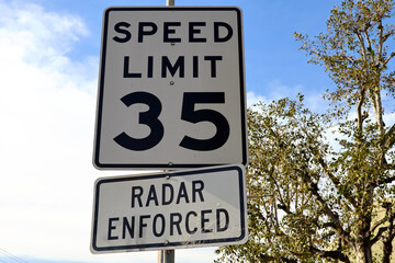 Speed Limit 35 road sign