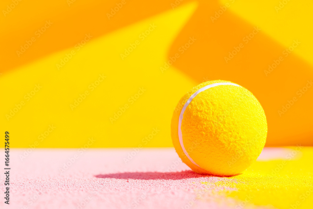 Poster a bold and vibrant textured yellow sphere sits on a matching yellow background a minimalist and abst