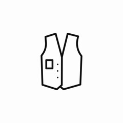 waistcoat vest icon sign vector