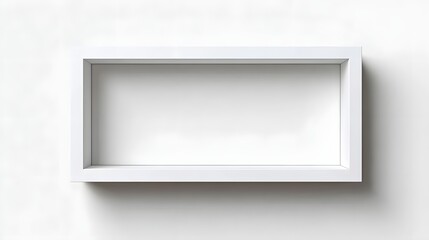 Obraz premium Empty Minimalist White Frame on a Wall in a Contemporary Interior Space