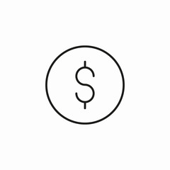 dollar currency icon icon sign vector