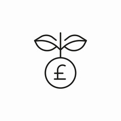 growing money plant icon sign vector