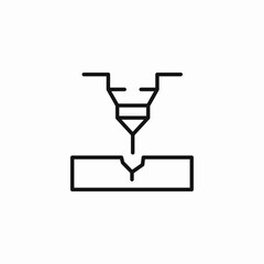 laser beam groove icon sign vector